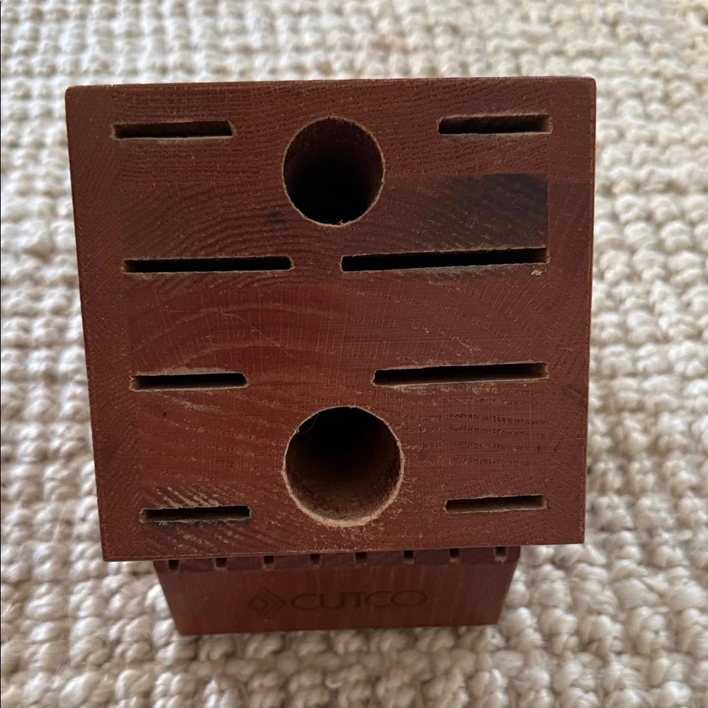 Cutco | Brown Wooden Knife Block Organizer